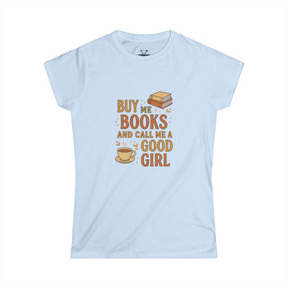 Book Lovers' Softstyle Tee, Cute Reading Shirt, Literary Gift for Her, Bookworm Apparel, Funny Quote Top