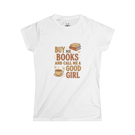 Book Lovers' Softstyle Tee, Cute Reading Shirt, Literary Gift for Her, Bookworm Apparel, Funny Quote Top