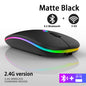 2.4G Wireless Mouse Rechargeable Bluetooth RGB