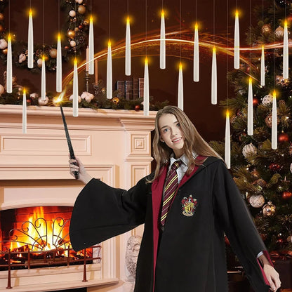 Viral Floating Candles  - Harry Potter Inspired - Smokeless Household Candle with Remote Control Wand for Halloween, Christmas, or Anytime Decor - Ornaments