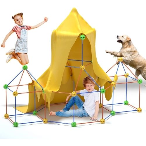 Children Building Fortress Kit