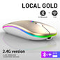 2.4G Wireless Mouse Rechargeable Bluetooth RGB